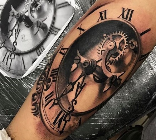 Clock Tattoo Childs Birth Time at Marvin Burt blog